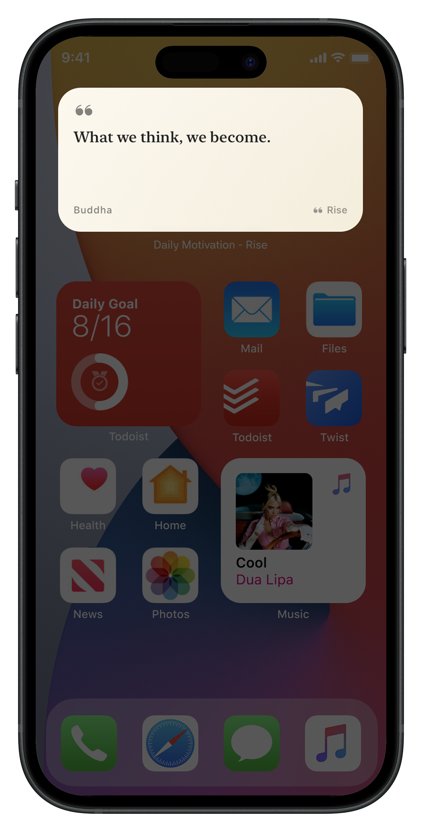 Home screen widget